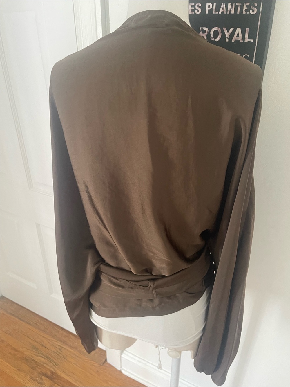 OAK+FORT Brown Wrap Blouse - Picture 3 of 7